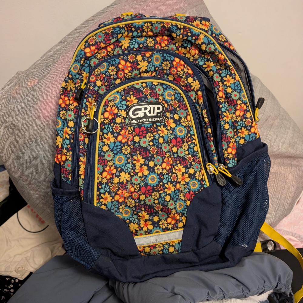 High Sierra GRIP Floral Navy Backpack